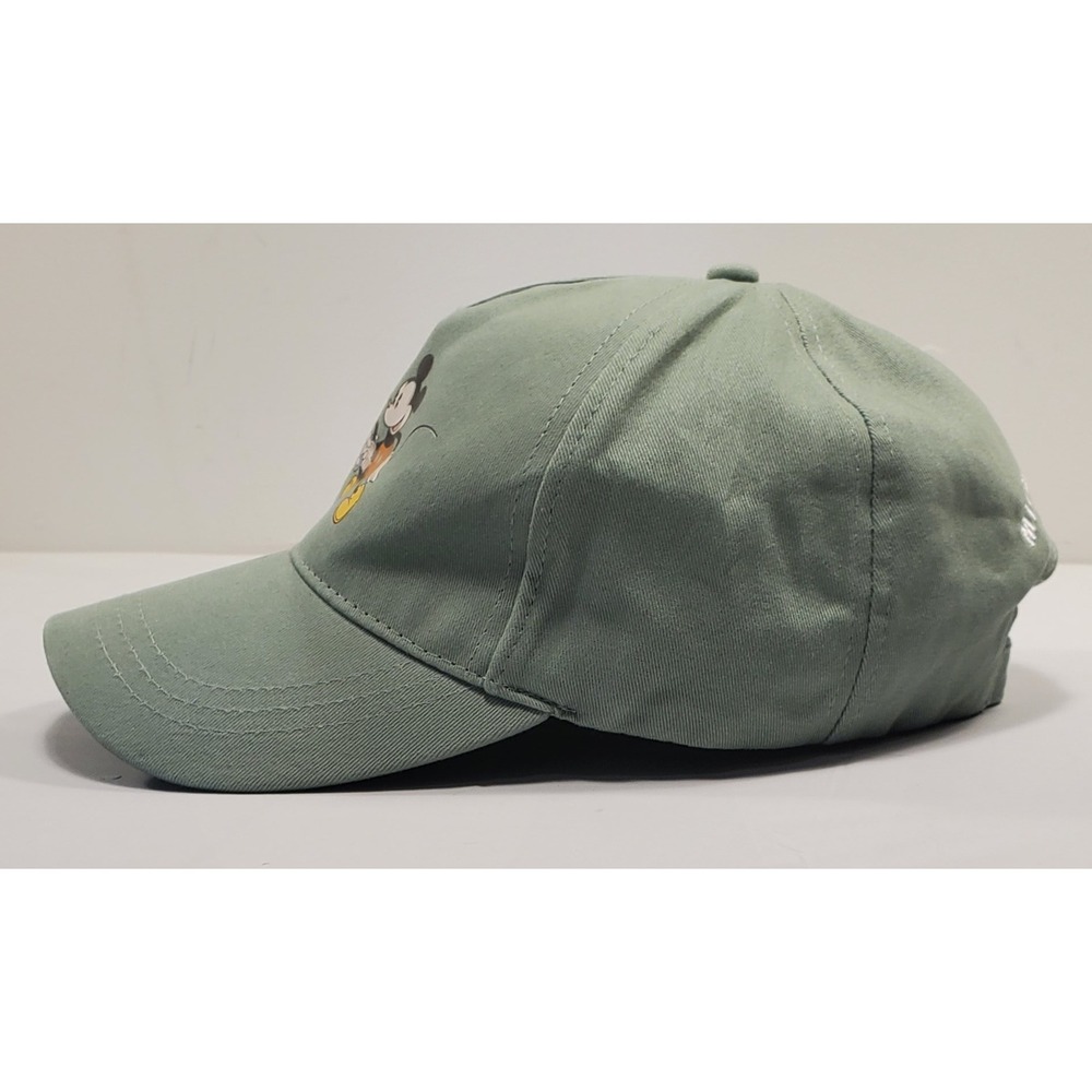 NEW Disney Adult BASEBALL CAP - Mickey & Minnie - Sage Green - One Size Fits All - Picture 6 of 6